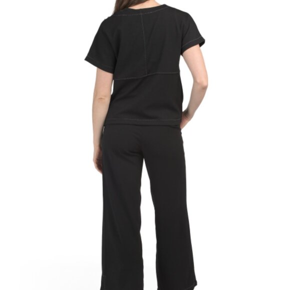 NWT Max Studio London Knitted Twill Top & Pants Set S MSRP $256 - Picture 2 of 11